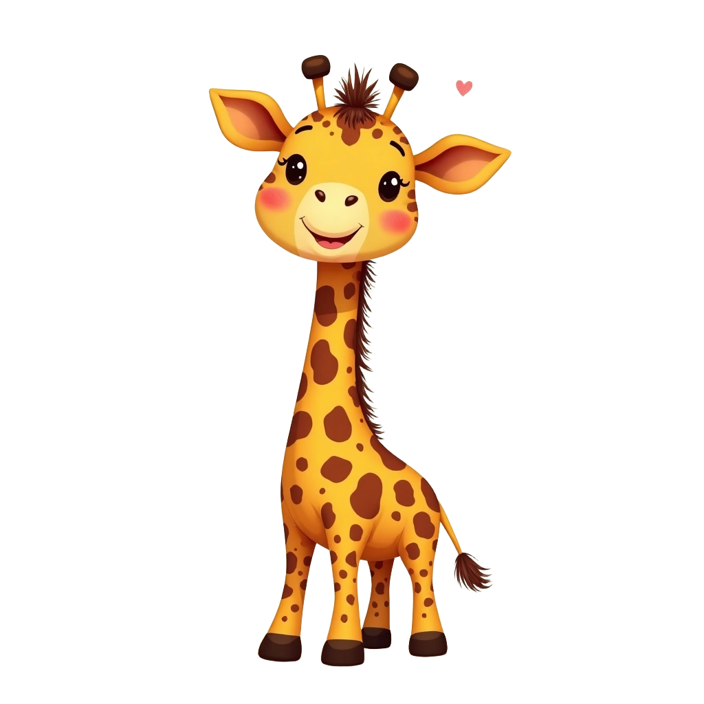 Adorable Giraffe Illustration